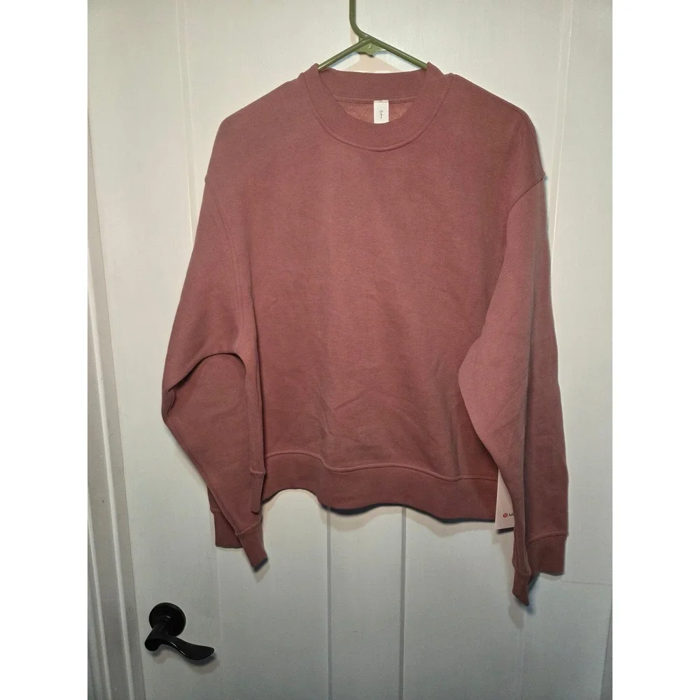 Lululemon Steady State Oversized Crew Sweatshirt Red Dust Pink LW3KCQS Size S